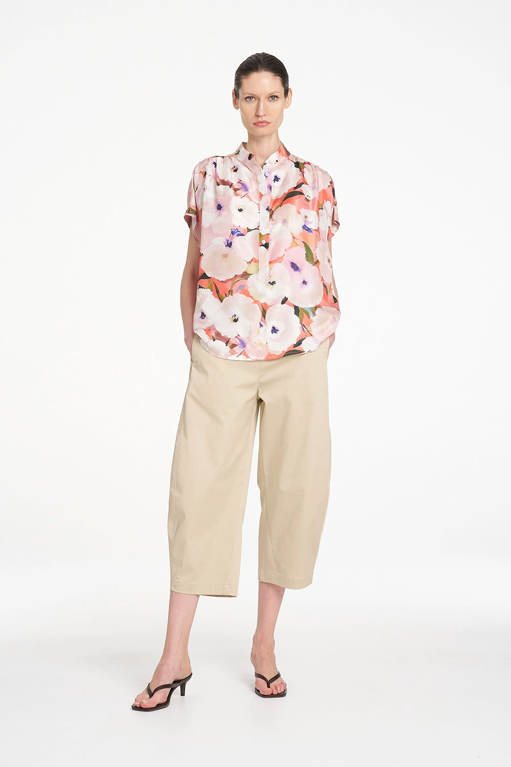 Mela Purdie Gathered Shell in Poppy F870 80117 - Pre-Order November Delivery