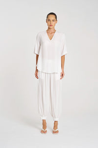 Mela Purdie Swish Plaza Top in White F67 8839