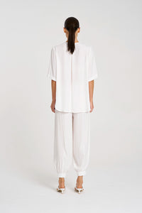 Mela Purdie Swish Plaza Top in White F67 8839