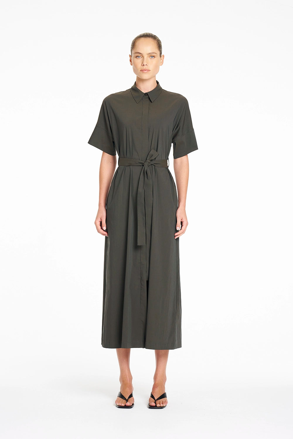 Mela Purdie Pace Dress in Bark F65 3079 - Pre-Order September Delivery