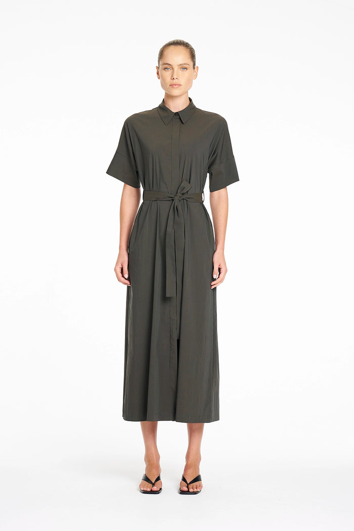 Mela Purdie Pace Dress in Bark F65 3079 - Pre-Order September Delivery
