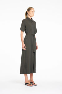 Mela Purdie Pace Dress in Bark F65 3079 - Pre-Order September Delivery