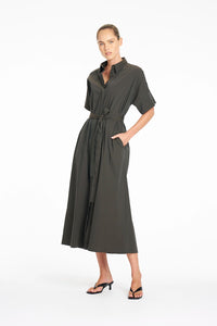 Mela Purdie Pace Dress in Bark F65 3079 - Pre-Order September Delivery