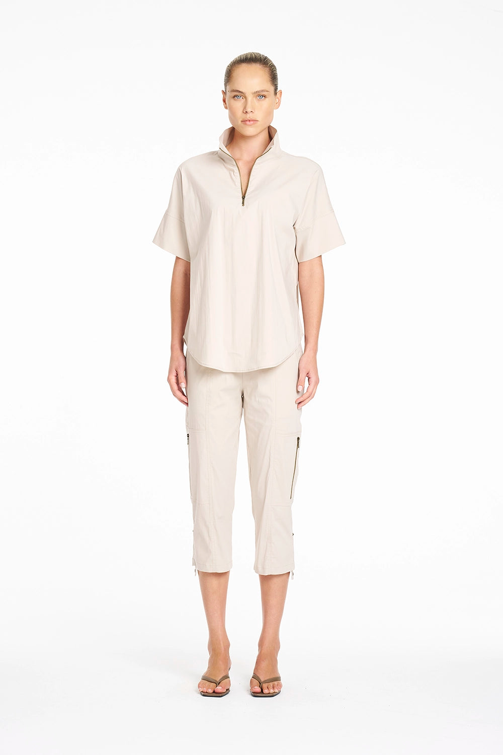 Mela Purdie Half Zip Shirt in Hay F65 8572