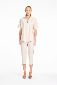 Mela Purdie Half Zip Shirt in Hay F65 8572