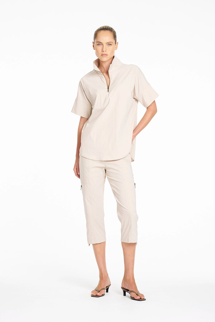 Mela Purdie Half Zip Shirt in Hay F65 8572 - Pre-Order September Delivery