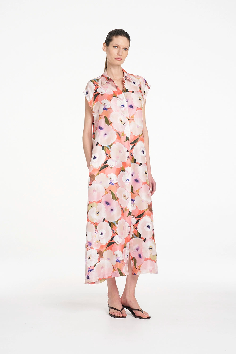 Mela Purdie Slice Shirt Dress in Poppy F870 3075 - Pre-Order November Delivery