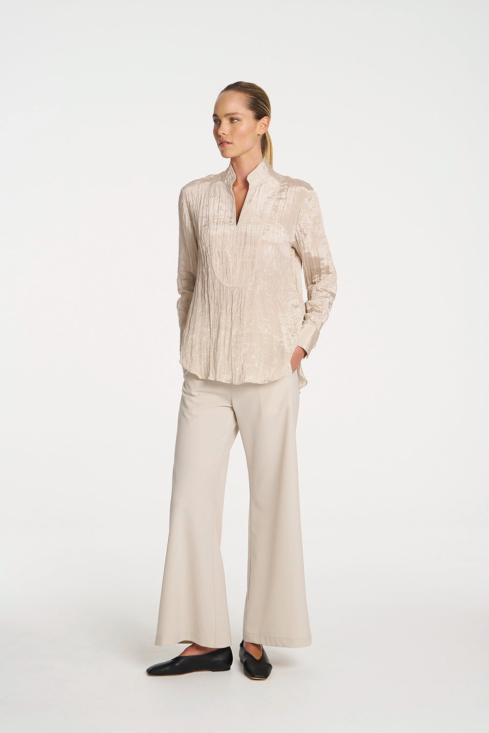 Mela Purdie Formal Shirt In Prosecco F620 8956 - Pre-Order April Delivery