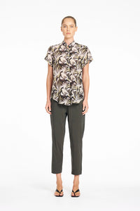 Mela Purdie Soft Stand Shirt in Bayleaf F864 8629 - Pre-Order September Delivery