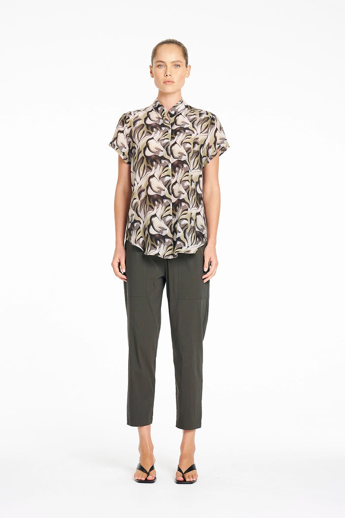 Mela Purdie Soft Stand Shirt in Bayleaf F864 8629 - Pre-Order September Delivery