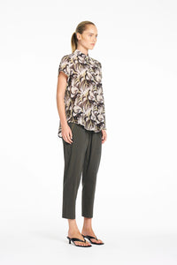 Mela Purdie Soft Stand Shirt in Bayleaf F864 8629 - Pre-Order September Delivery