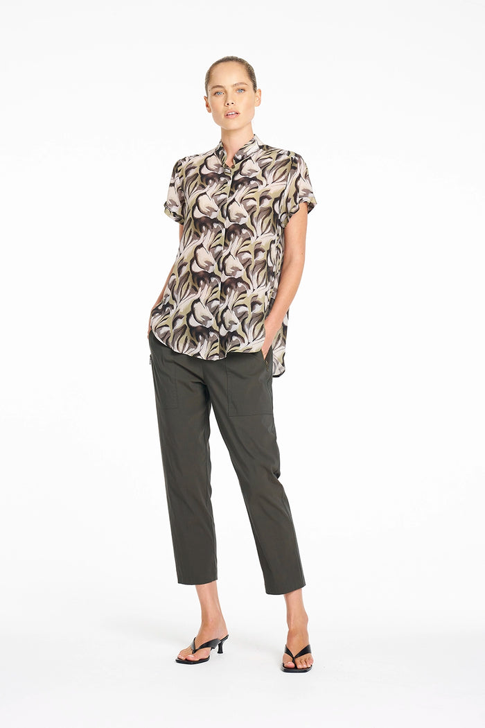 Mela Purdie Soft Stand Shirt in Bayleaf F864 8629 - Pre-Order September Delivery