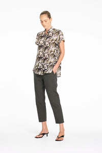 Mela Purdie Soft Stand Shirt in Bayleaf F864 8629 - Pre-Order September Delivery