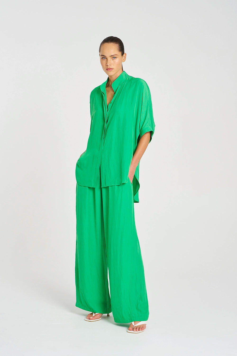 Mela Purdie Villa Overshirt in Palm F67 8801 - Pre-Order September Delivery