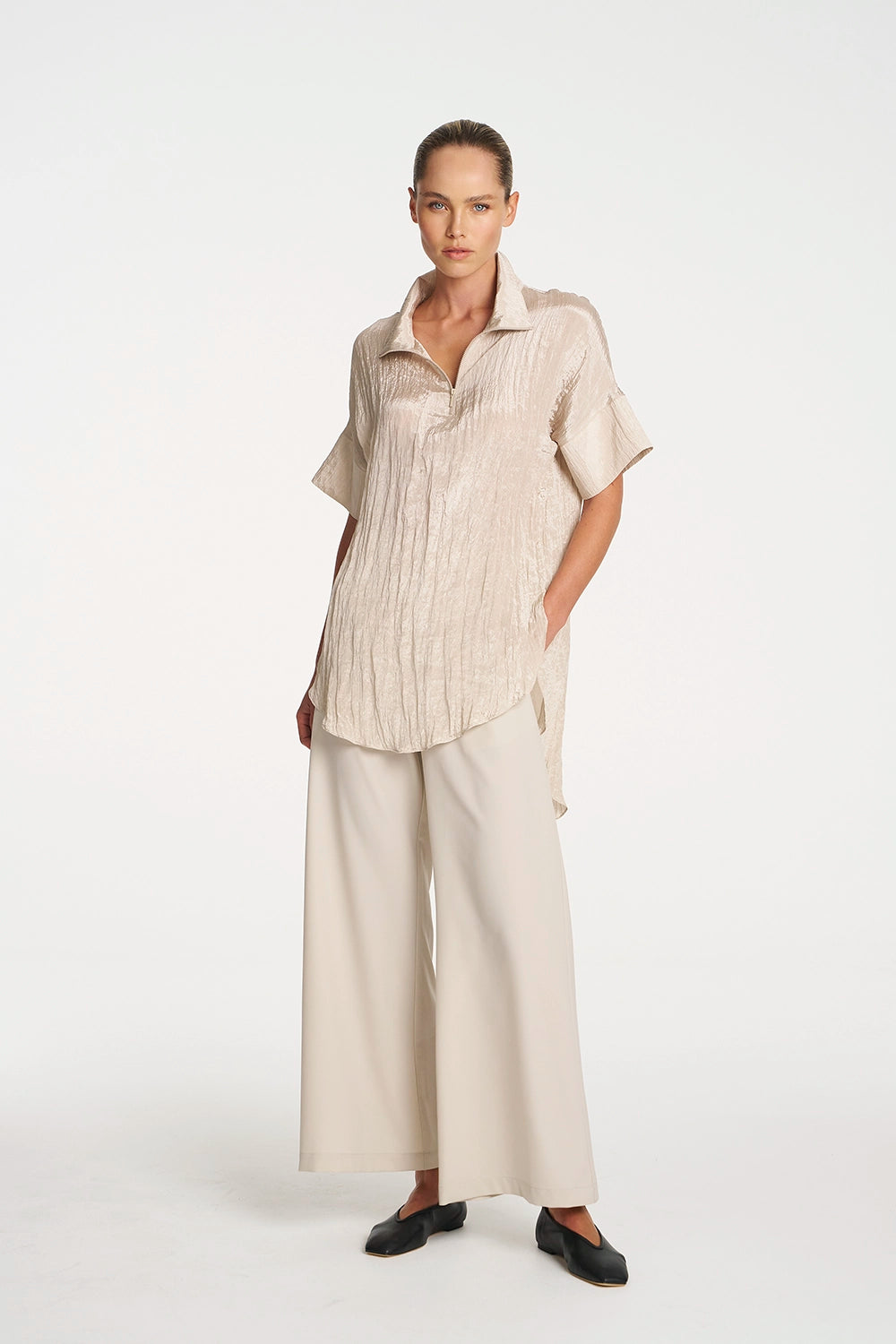 Mela Purdie Funnel Tunic In Prosecco F620 8964 - Pre-Order April Delivery