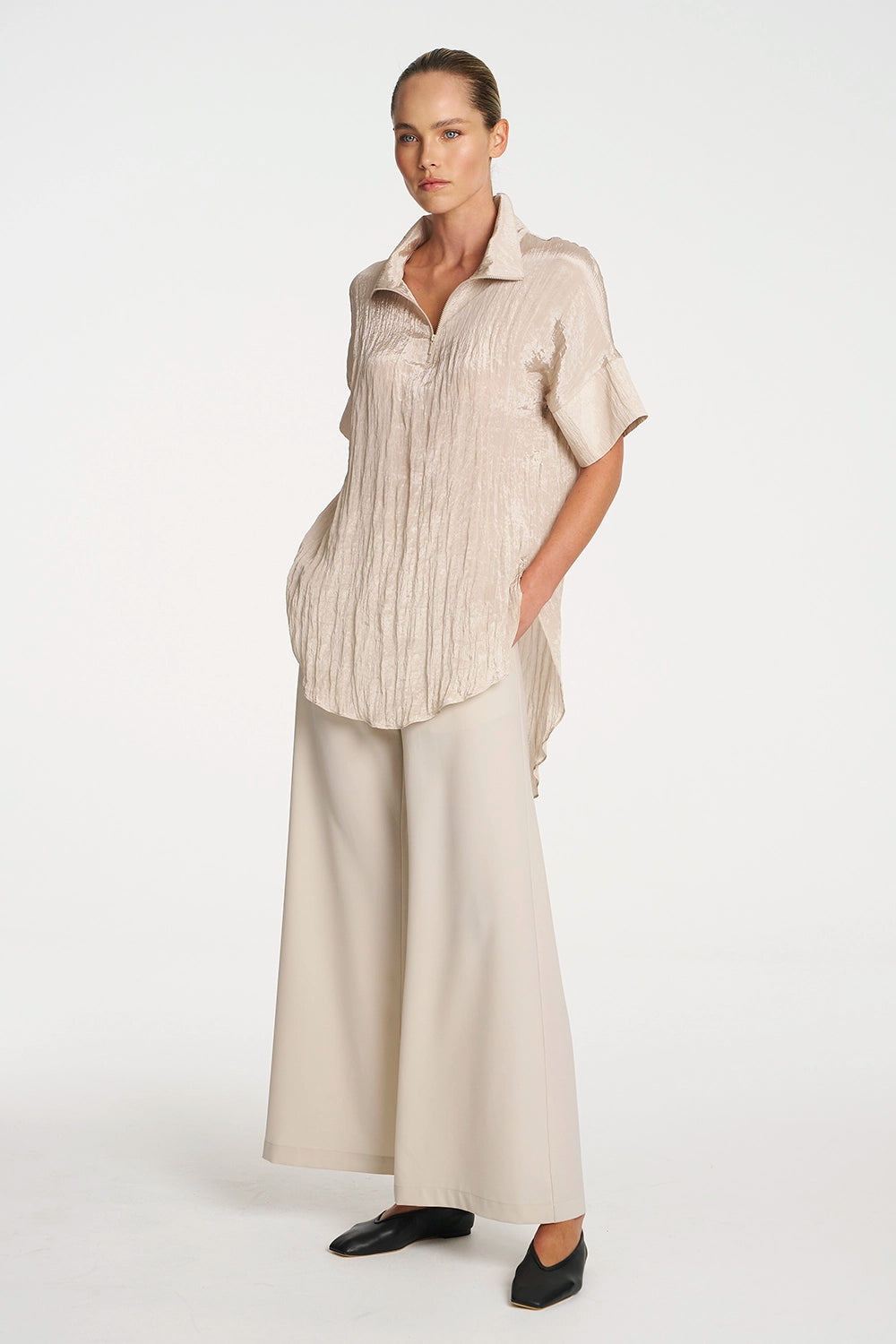 Mela Purdie Funnel Tunic In Prosecco F620 8964 - Pre-Order April Delivery