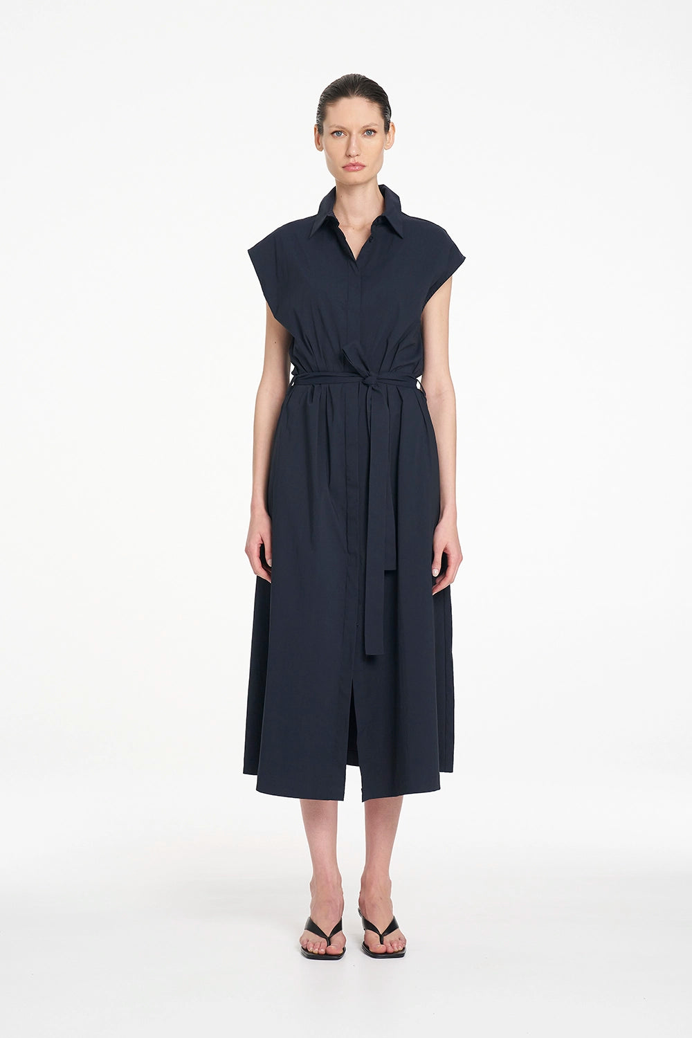 Mela Purdie Slice Shirt Dress in French Navy F65 3075 - Pre-Order October Delivery