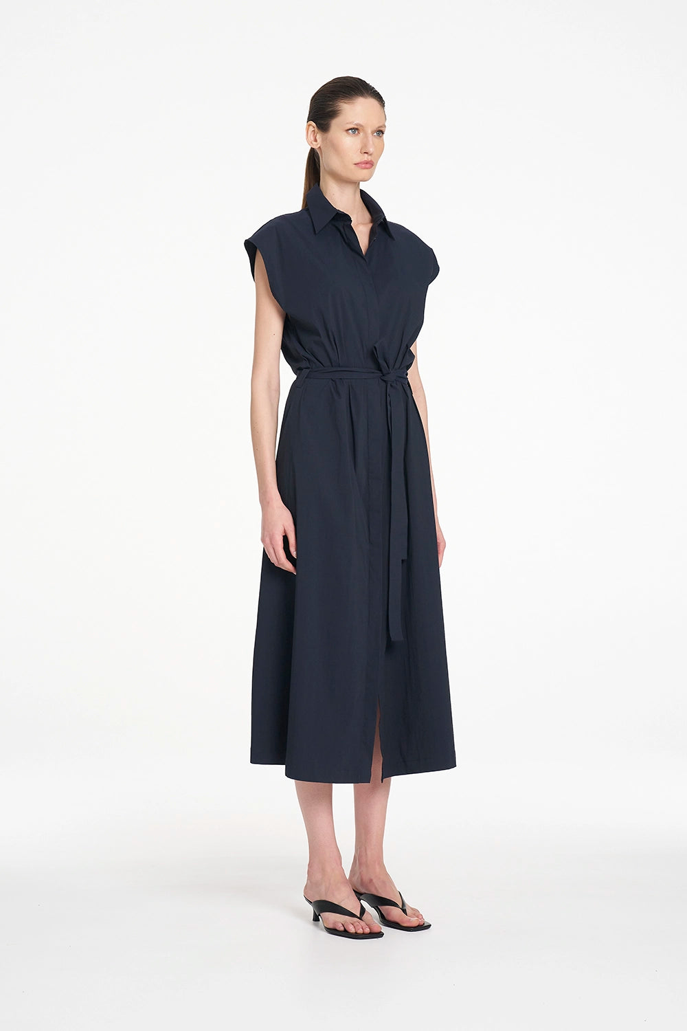Mela Purdie Slice Shirt Dress in French Navy F65 3075 - Pre-Order October Delivery