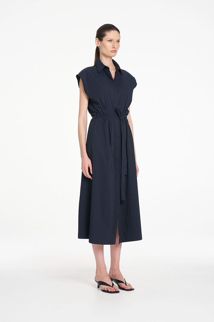 Mela Purdie Slice Shirt Dress in French Navy F65 3075 - Pre-Order October Delivery