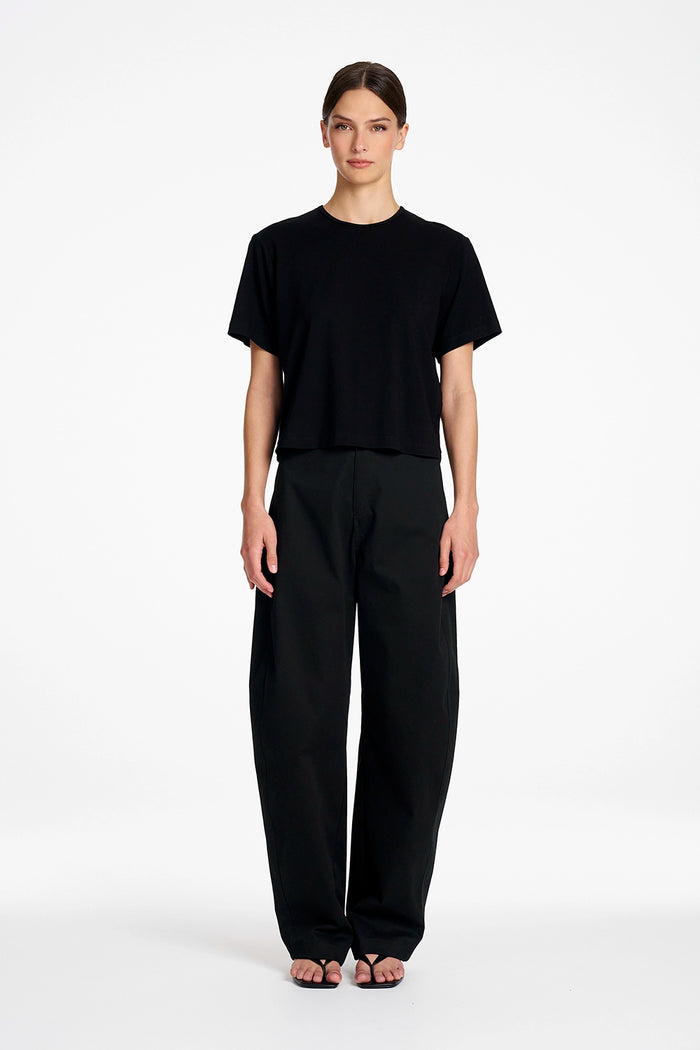 Mela Purdie Box Tee in Black F01 8726 - Pre-Order October Delivery