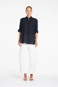 Mela Purdie Villa Overshirt in Shot Navy F418 8801