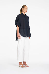 Mela Purdie Villa Overshirt in Shot Navy F418 8801