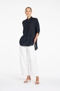 Mela Purdie Villa Overshirt in Shot Navy F418 8801