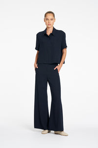 Mela Purdie Crop Shirt in Navy/Chalk F734 4244 - Pre-Order August Delivery