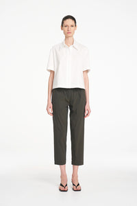 Mela Purdie Crop Shirt in White F419 4244 - Pre-Order November Delivery