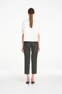 Mela Purdie Crop Shirt in White F419 4244 - Pre-Order November Delivery