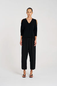Mela Purdie Peephole Top in Black F007 8829