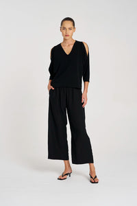 Mela Purdie Peephole Top in Black F007 8829