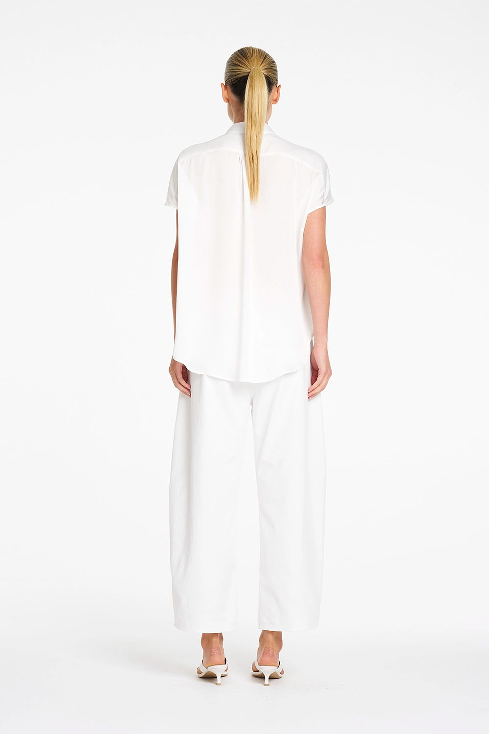 Mela Purdie Gathered Shell in Pearl F624 80117 - Pre-Order September Delivery