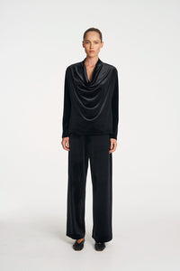 Mela Purdie Drape Top In Black F310 8971