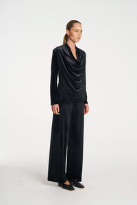 Mela Purdie Drape Top In Black F310 8971