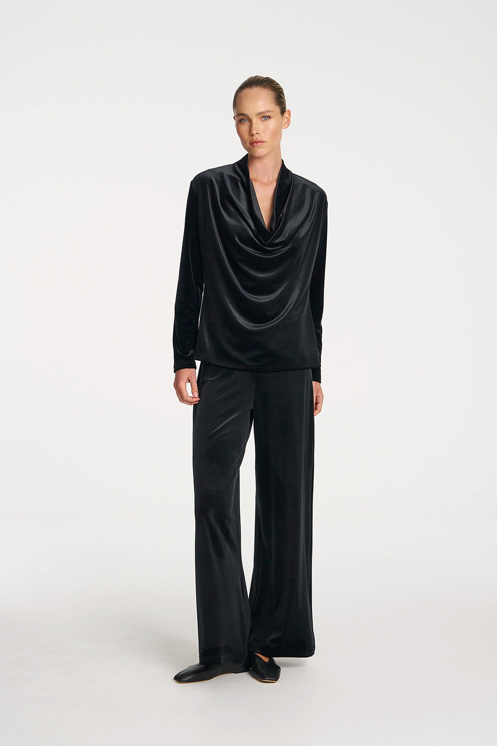 Mela Purdie Drape Top In Black F310 8971