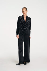 Mela Purdie Drape Top In Black F310 8971