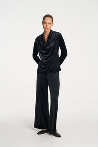 Mela Purdie Drape Top In Black F310 8971