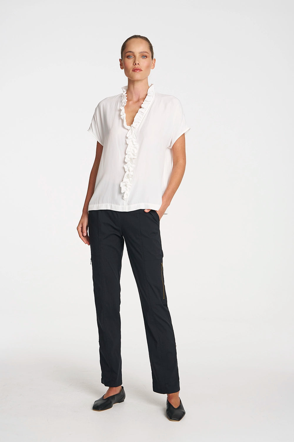 Mela Purdie Lariat Shell in White F67 8986