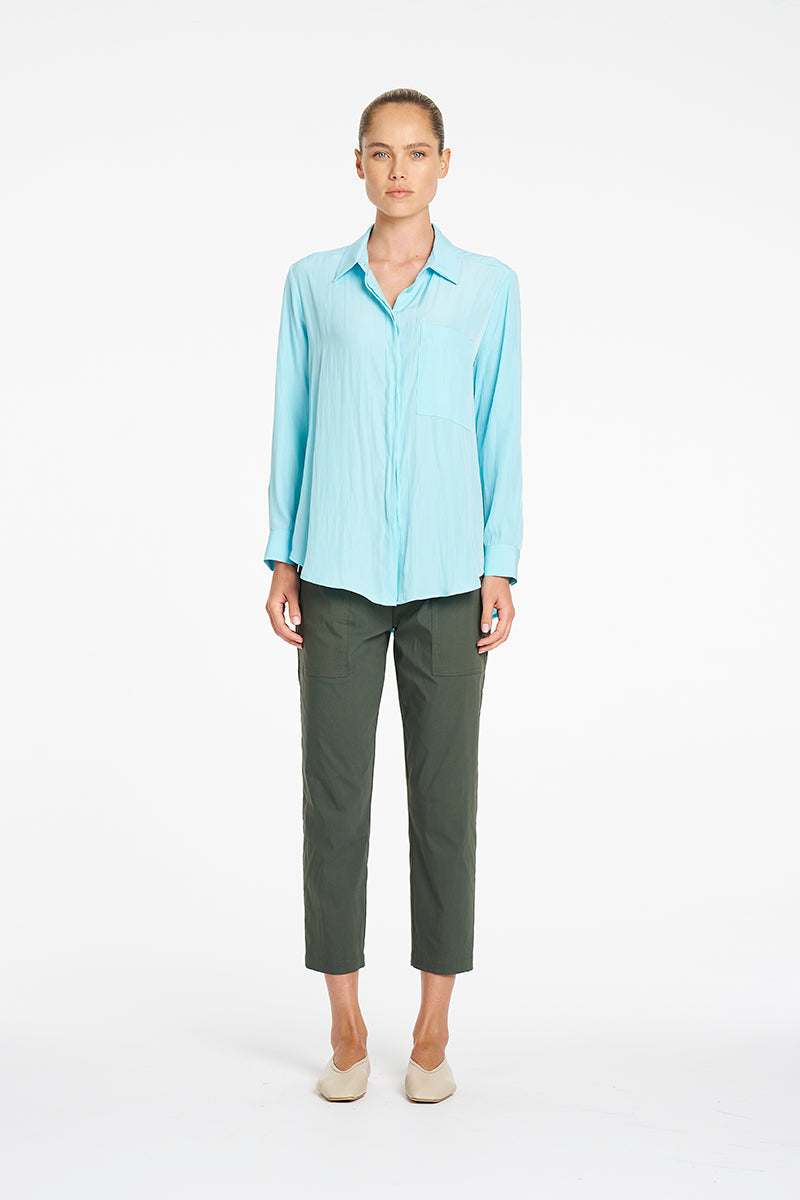 Mela Purdie Single Pocket Shirt in Skygem F67 7741 - Pre-Order August Delivery