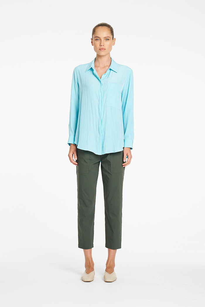 Mela Purdie Single Pocket Shirt in Skygem F67 7741 - Pre-Order August Delivery