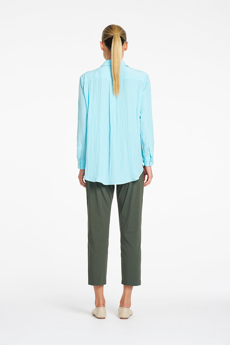 Mela Purdie Single Pocket Shirt in Skygem F67 7741 - Pre-Order August Delivery