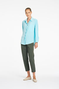 Mela Purdie Single Pocket Shirt in Skygem F67 7741 - Pre-Order August Delivery