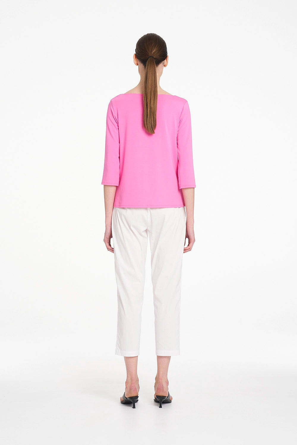 Mela Purdie Relaxed Boat Neck in Vivid Pink F01 2630 - Pre-Order November Delivery