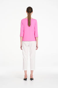 Mela Purdie Relaxed Boat Neck in Vivid Pink F01 2630 - Pre-Order November Delivery