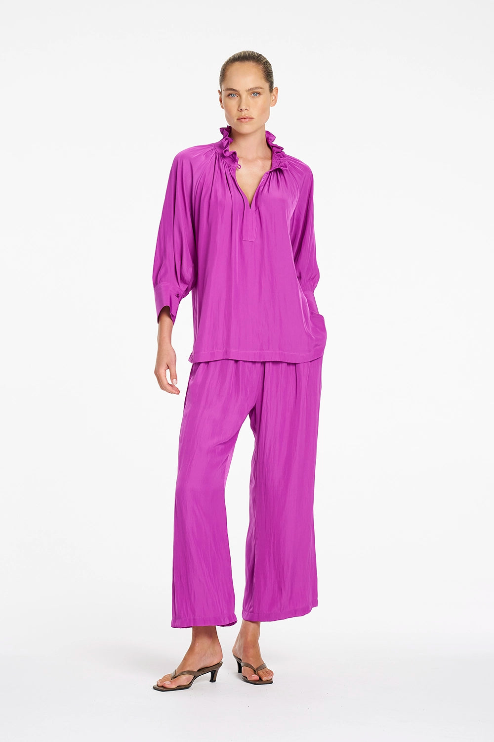 Mela Purdie Roman Blouse in Dahlia F67 80073