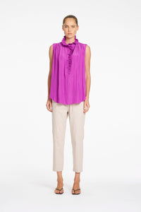 Mela Purdie Rufflet Tank in Dahlia F67 80037 - Pre-Order September Delivery