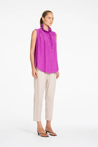 Mela Purdie Rufflet Tank in Dahlia F67 80037 - Pre-Order September Delivery