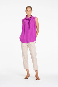 Mela Purdie Rufflet Tank in Dahlia F67 80037 - Pre-Order September Delivery