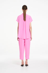 Mela Purdie Soft Stand Shirt in Vivid Pink F67 8629 - Pre-Order November Delivery